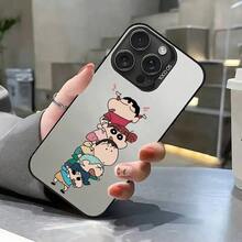 Funda de teléfono con diseño de dibujos animados de Crayon Shin-chan para Phone17air, 16, 15, 14, 13, 12, 11 - z8 - Ver 10