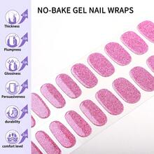 [UV Free] Spring & Summer Dopamine Macaron Color Gradient Gel Nail Stickers, 34pcs Set, Macaron Contrast Color Matching Rainbow Gradient French Style Design, Glossy Finish, Long-Lasting, No UV Lamp Required, Suitable For Weekend Outings, Pool Parties, Daily Errands, Great Gift For Girls - Multicolor - View 11