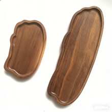 1 pieza Bandeja de madera, Bandeja de almacenamiento de tocador de baño estilo granja, Bandeja organizadora de madera impermeable, Adecuada para dispensador de jabón, fragancia, velas aromáticas, encimera de baño y decoración de cocina - color madera C - Ver 2