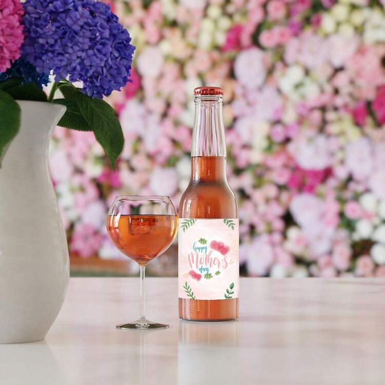 Mother's Day Wine Bottle Label Stickers, Champagne Bottle Floral Pattern Decorative Stickers, Suitable For Mother's Day Happy Party Gift Decoration - View 6