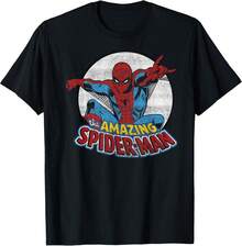 Amazing SPIDER-MANS Vintage Circle Portrait Logo T-Shirt Summer Clothes,Summer Tops,Graphic Tee,Funny T Shirts,T Shirts For Men,Tops For Women,Girls Clothes,Clothes For Girls,Boys Clothes,Holiday Outfits For Women,Summer Holiday Outfits,Girls Holiday - màu đen - Xem 7