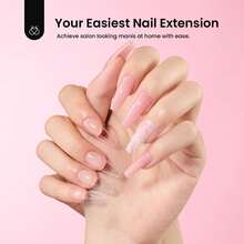 Beetles Gel Nail Kit Short Almond Gift Spree Easy DIY Extension Set Gift For Women - Coffin Long 576pcs (Etch-x Nail Kit) - View 2