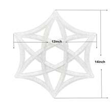 Divisor de habitación colgante 12 piezas 3D de fibra de fieltro hexagonal huecado superficie de fibra de poliéster de alta densidad panel de visualización de decoración para el hogar y - Verde nen - Ver 5