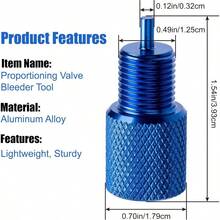 Brake Proportioning Bleeder Drum Brake Compatible With AC Delco 172-1353 172-1371, Disc/DISC And DISC/Drum PV2 PV4, Non-Adjustable Combination Valves (Blue) - A - View 2