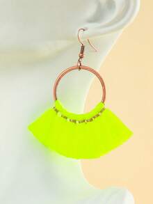 TopHanqi Random Assorted Tassel Earrings Set For Women, Elegant Personalized Earrings Suitable For Beach Vacation, Photo Shooting - Multicolor - View 2