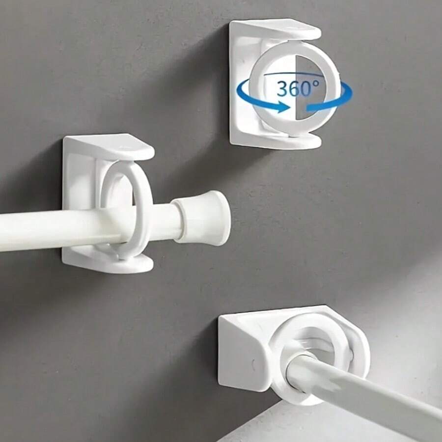 5pcs No Drill Wall Hooks, Hanging Hooks For Bathroom, Bedroom, Closet, Entryway - Black - View 1