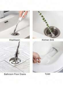 2/6件套柔性洗衣机和烘干机排气管清洁刷 - 收集灰尘，去除洗涤剂残留，防止堵塞，保持设备效率，洗衣机清洁工具，防堵塞清洁杆，管道疏通器，清洁水槽毛发，绒毛收集器整理器，符合人体工程学的手柄设计，坚固的手柄结构 - 多款式/多色 - 查看 8