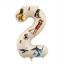 1 Set de Globos con Temática Cerebral Italiana de 40 Pulgadas, Kit de Globos de Números del 0 al 9 en Lámina Dorada - Ver 7