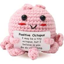 1pc Pink Octopus Crochet Doll, Conveys Sincere Encouragement, Crocheted Doll Will Make Me Or Someone I Care About Happy. This Is Not Only A Gift For Myself, But Also A Unique Gift For Friends Or Family. - Multicolor - View 1