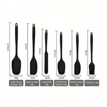 Bộ 6 dụng cụ làm bánh bằng silicon, thìa và cọ chịu nhiệt chống dính, dụng cụ nhà bếp dùng cho bánh ngọt, kem và nấu nướng. - Nhiều màu - Xem 5