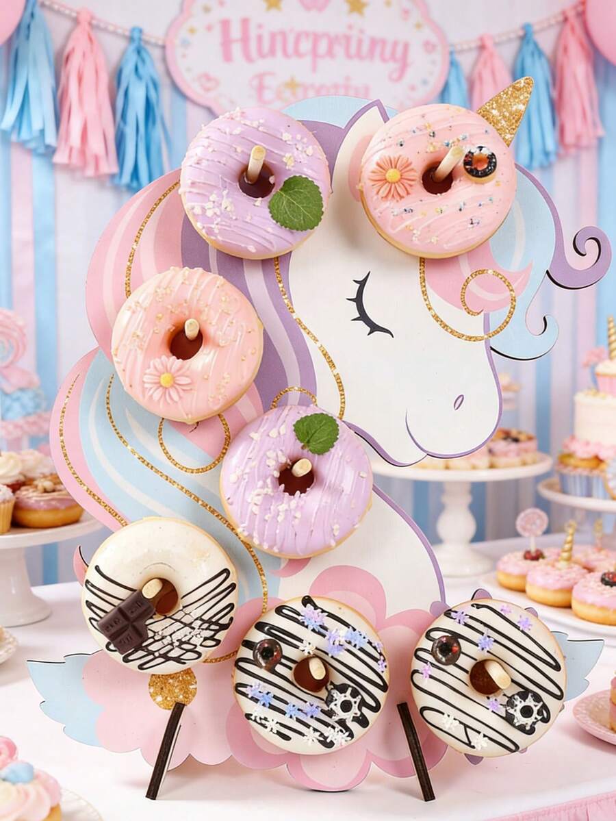 1 Bộ Giá Trưng Bày Bánh Donut Hình Kỳ Lân, Giá Trưng Bày Bánh Donut Hình Kỳ Lân Thích Hợp Cho Tiệc Sinh Nhật, Đám Cưới, Tiệc Tiết Lộ Giới Tính, Trang Trí Bàn Tiệc, Giá Trưng Bày Bánh Donut Tại Nhà, Giá Phục Vụ Thức Ăn Tiệc, Giá Trưng Bày Bánh Donut, Giá Nấu Ăn Tiệc Tiết Lộ Giới Tính Cho Bé, Trang Trí Tiệc Cho Bé