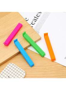 5/10pcs Colorful Sealing Clips, Portable Moisture-Proof Food & Snack Sealing Bags Clips, Plastic Kitchen Tool Accessories - Multiple Styles - View 6