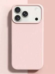 Solid Pink Color Minimalist Liquid Silicone 1pc Minimalist Liquid Silicone Magnetic Wireless Charging Protective Case, Compatible With 17 Air 16 14 13 12 15 Pro Max Plus, With Velvet Camera Protection Women's Day Gift - 奶凍 - 查看 12