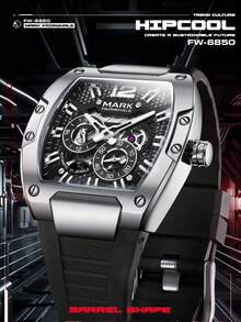 1枚男士自动机械表，星舰设计，大表盘机械腕表，时尚简约，男士理想礼物 FW-6850 - 均碼 - 查看 6