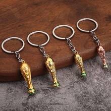 World Cup Keychain, Model Of The World Cup Trophy " Cup", Keychain For Football Fans As A Souvenir Item - 大號-金色 - 查看 2