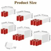 6 piezas Soportes de exhibición cuadrados de acrílico blanco, Estante de exhibición de postres, Vitrina de sobremesa - Blanco - Ver 9