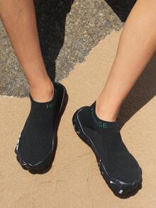 HDOXSE 2026 Men's And Women's Beach Shoes, Water Shoes, Quick-Drying Snorkeling Swimming Shoes, Amphibious Beachcombing And Hiking Shoes - màu đen - Xem 2
