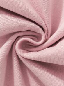 Easter Young Girl Long Sleeve T-Shirt, Cartoon Rabbit & Flower Print, Fashionable Casual Tops For Autumn - Dusty Pink - View 9