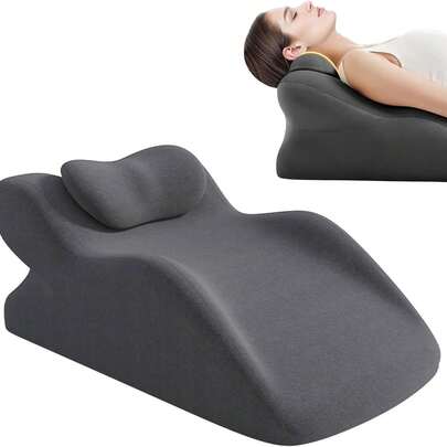 1個 人間工学に基づいたメモリーフォーム枕、ソフトなウェッジサポート、読書やスマホ使用に適しています。多機能な伏臥位睡眠枕、スロー反発ベッド枕、成人用万能リクライニングクッション、読書に便利、取り外し可能な洗えるカバー付き