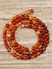 Red Agate Beads-Round Sardonyx Carnelian Loose Beads For Jewelry Making, DIY Necklace Bracelet, Smooth Round Gemstones, No Plating, Ideal For Christmas, Valentine'S Day, Birthdays & Campus Gifts.-4mm/6mm/8mm/10mm. - Multicolor - View 13