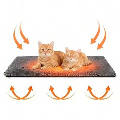 Cama autocalentable para gatos, esterilla autocalentable para mascotas súper cálida para gatos y perros, adecuada para interiores y exteriores, cubierta extraíble y lavable, base antideslizante, sin fuente de alimentación requerida