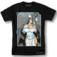Waifu Anime Shirt Overlord Albedo Waifu Senpai Manga Graphic T-Shirt - Black - View 2