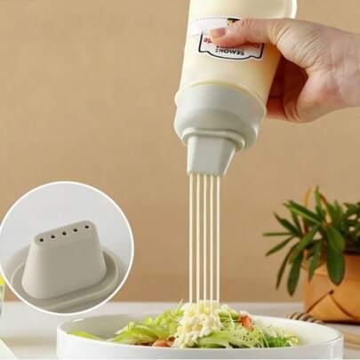 1/2个装挤压式酱料瓶，适用于沙拉酱、番茄酱、蜂蜜、果酱和其他厨房调味品，蚝油挤压瓶