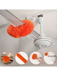 1 cây chổi lau bụi bằng sợi microfiber có thể kéo dài, cán dài có thể thu gọn, thép không gỉ dẻo, dễ dàng lau bụi, thích hợp để lau trần nhà, quạt, máy điều hòa, sân hiên, ghế sofa, giường, đồ nội thất, nhà cửa và văn phòng, vệ sinh nhà cửa và chăm sóc cá nhân, dụng cụ vệ sinh, chổi lau bụi đa năng. - Chổi lau bụi có thể thu gọn - Xem 3