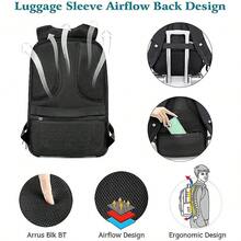 GCCSJ Led Backpack,Laptop Backpack With Programmable Screen, App Control Led Laptop Backpack, Waterproof Led Bag, Travel, Motorcycle Backpack, Unique Gift For Men Or Women,15.6 Inch Laptop (Black) - Black - View 4