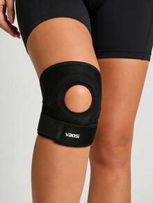 1 Pc Adjustable Knee Support For Women And Men, Patellar Protection Brace With Breathable Holes, Comfortable Stabilizing Sleeve Ideal For Basketball, Running, Weightlifting, Fitness, Sports And Daily Activities, Small Size Lightweight Durable Compression Design - 黑色 - 查看 9