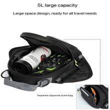 AM ROAD FOX Motorcycle Tank Bag, Waterproof, Magnetic, Multifunctional, Touch Screen Navigation Pouch, Rider Handbag, Street Bike Accessories, Polyester Material, Black - A - View 6