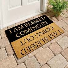 1pc 2D Flat, I AM  Going Out Bless Doormat With A Anti-Slip Rubber Back For The Entrance Way Indoor Carpet Home Decor Rugs - 1 cái, kích thước 40*60cm (15.7*23.6 inch) - Xem 2