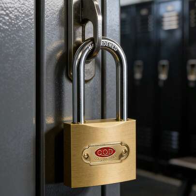 Cadeado Anti-Furto Extra Longo e Grosso, Trava de Segurança para Porta, Gaveta, Armário e Dormitório