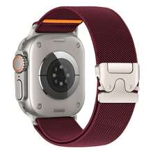 适用于 10 Ultra 2 的弹性尼龙表带，1-9 英寸降落伞扣表带 - 星光色(鈦扣) - 查看 9