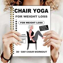 Elderly Pattern Chair Yoga Spiral Notebook Planner - Multicolor - View 9