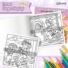 GDTME Comfort Girl Anytime: Livro de colorir com padrões simples e ousados para adultos e crianças, presente perfeito para a Páscoa, Dia das Mães, Natal, Halloween e aniversários - Relaxamento e conforto ao colorir: Ideal para amigos que gostam de colorir e para a volta às aulas (Espaço para colorir aconchegante) - MOMENTOS ACONCHEGANTES ENTRE GAROTAS - Ver 4
