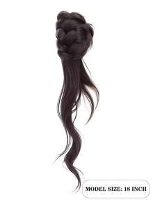 Tóc giả buộc đuôi ngựa dài 18 inch, kiểu tóc đuôi ngựa thẳng dài, kẹp giữ chắc chắn, chất liệu sợi tổng hợp cao cấp được thiết kế đặc biệt cho kiểu tóc đuôi ngựa của nữ. - Nhiều màu - Xem 2