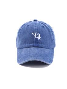 1pc Unisex RH Embroidered Minimalist Baseball Cap - A - View 5