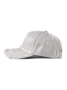 1顶女士可调节水钻棒球帽，时尚百搭尖顶帽，情侣款 - 棒球帽 - 查看 9