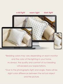 Vỏ gối trang trí in họa tiết chấm bi xinh xắn, chất liệu polyester mềm mại, thoáng khí, chống nhăn, không kèm ruột gối, kích thước T, F, Q, K, phù hợp cho gia đình và ký túc xá, đạt chứng nhận Oeko-Tex. - Nhiều màu - Xem 7