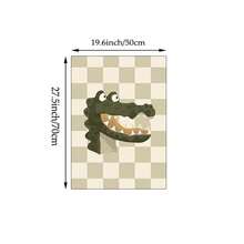 1/6pcs Vintage Checkered Animal Wall Art Decor, Nursery Canvas Print, Danish Macaron Color Tone Painting Poster, Cute Decorative Painting For Boys And Girls Bedroom, Unframed - Multicolor - View 22