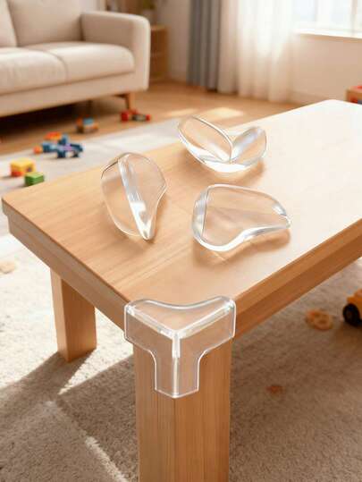 Silicone Corner Guards - Transparent Adhesive Bumpers, Suitable For Wood, Glass, Metal, Stone, Countertops - Sharp Furniture And Table Corner Protection, Transparent Corner Guards - High Adhesive Gel Material Designed For Tables, Furniture And Glass Cabinets, Child Safety Corner Guards - Silicone Edge Bumpers, Furniture Protectors, Prevent Injury, Seamless Integration, Durable Protection