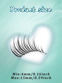 5 Pairs Transparent Stem False Eyelashes, Natural Thin & Long Fake Lashes - Black - View 9