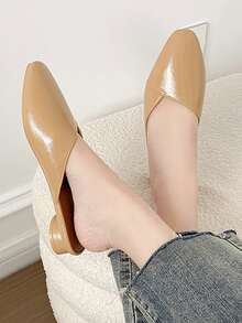 Sandal xỏ ngón trong suốt với gót dày, thích hợp cho mùa hè. - Màu Khaki - Xem 7