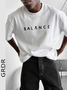 GRDR Men's Fashionable Printed Loose Short Sleeve T-Shirt | Exquisite Design | Summer Essential | Easy To Match, Showcasing Your Style - White - View 2