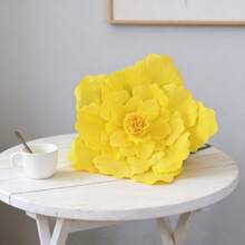 Giant Flower For Decoration Jumbo Peony Big Artificial Flower For Wedding Party Backdrop Ceremony Photography Props - Yellow - View 5