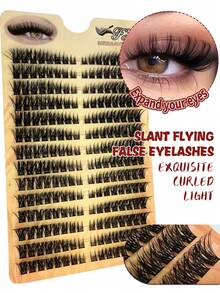 224pcs 8-16mm False Eyelashes Individual Manga Lashes Natural Look False Eyelash Cluster Segmented Anime Lashes D Curl Thick Mink Lashes Extension Mix Length Lash Clusters,Eye Lash Clusters,Individual Eyelashes,Lashes,Fake Lashes - D - View 2