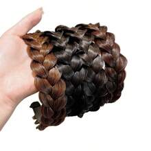 Handmade Braided Wig Headband, Fishbone Braid Wig Hair Hoop, Comb Hairband Hair Accessories HA2800 - Multicolor - View 8