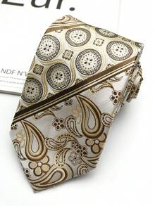 1条佩斯利花纹手工男女通用领带，适合休闲、街头、日常、派对等场合穿着。 - 彩色 - 查看 2