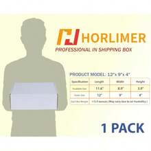 12x9x4 Inches Shipping Boxes Set Of 1 White Corrugated Cardboard Mailer Box For Packing Mailing Small Business Use Durable And Reliable Packaging Solution For Secure Shipping And Organization - White - 查看 3